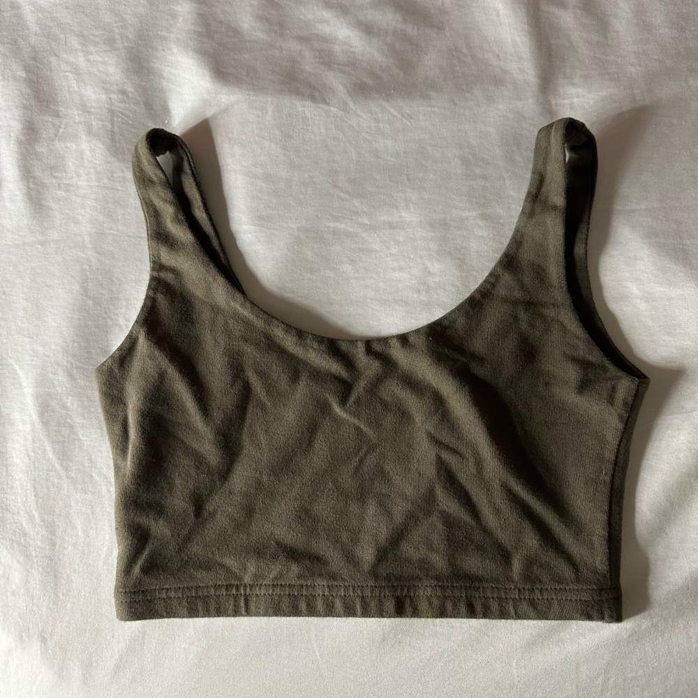 Brandy Melville Olive Green Lydia Top